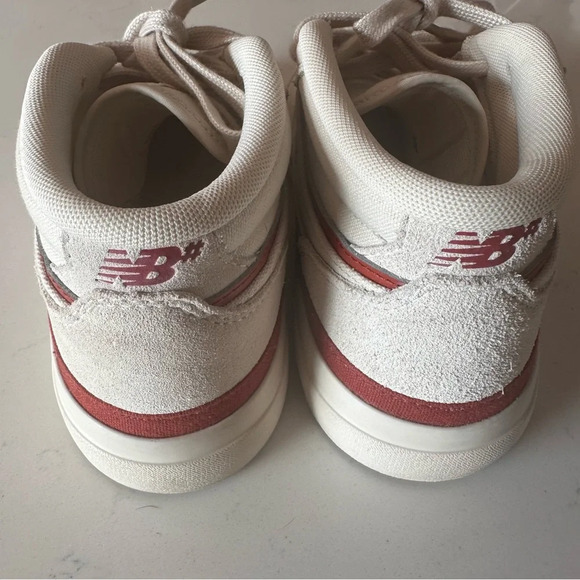 New Balance Cream and Red Athletic Shoes - Picture 6 of 7